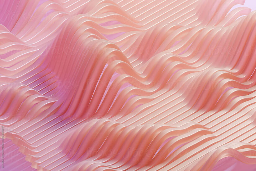 Soft pink waves flow in a rhythmic pattern, showcasing a modern design. This abstract backdrop creates a soothing visual effect suitable for various creative projects.